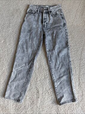 PacSun Women's Grey Washed Straight Jeans